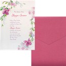 Blooms and Butterflies Pocket Quinceanera Invitation