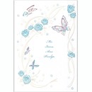 Butterfly Trail in Teal Quince Años Invitation