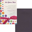 Dazzling Dots Pocket Quinceanera Invitation