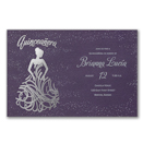 Fanciful Ball Gown Quinceanera Invitation