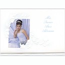 Floral Beauty in Blue Use-Your-Own-Photo Quinceanera Invitation