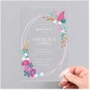 Graceful Butterfly Clear Acrylic Quinceanera Invitation